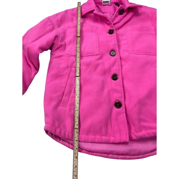Reclaimed Vintage Womens Pink Button-Up Jacket Size 4 Quilted Lining - Picture 5 of 11